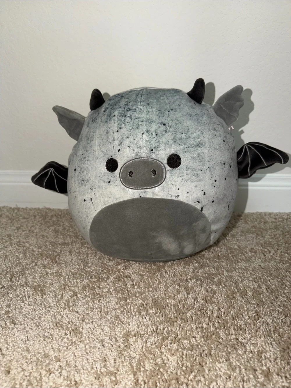 Squishmallows Gray Speckled Bat Plush